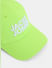Neon Green Logo Print Baseball Cap_409505+4